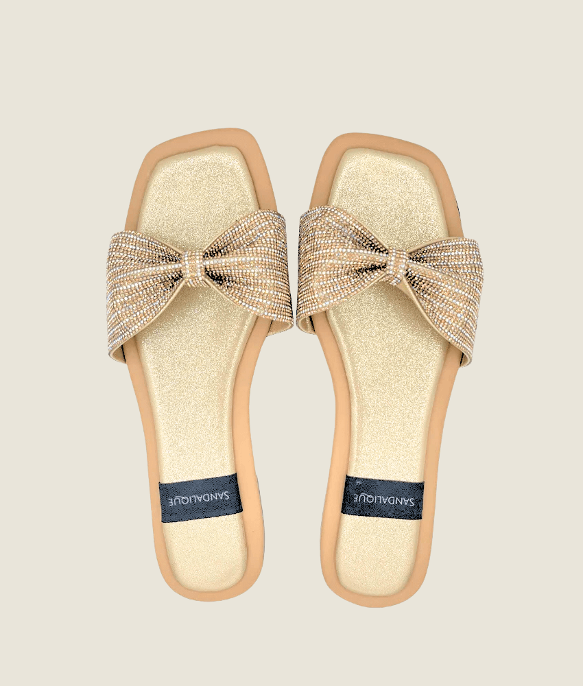 Fancy Flat Bow Slipper – FT10028 - Sandalique Flats