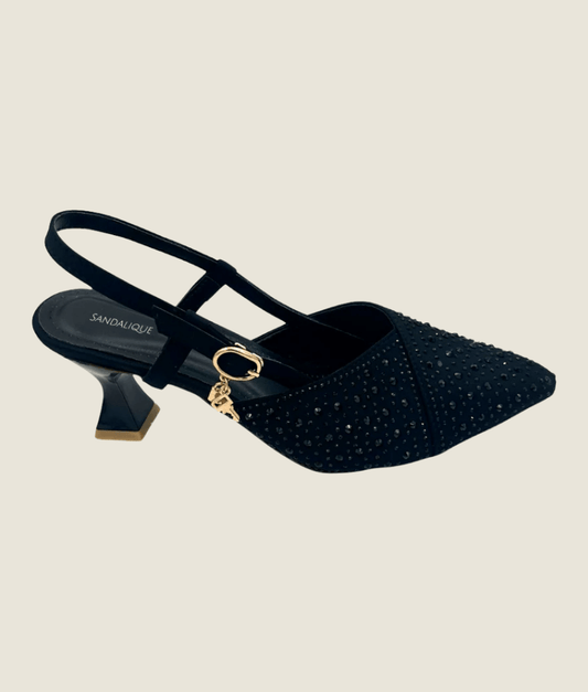 Fancy Beaded Small Heel – SM10035 - Sandalique Small Heel