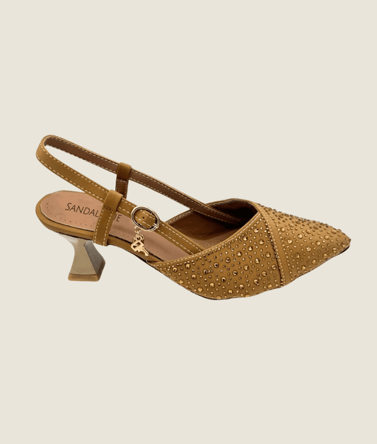 Fancy Beaded Small Heel – SM10035 - Sandalique Small Heel