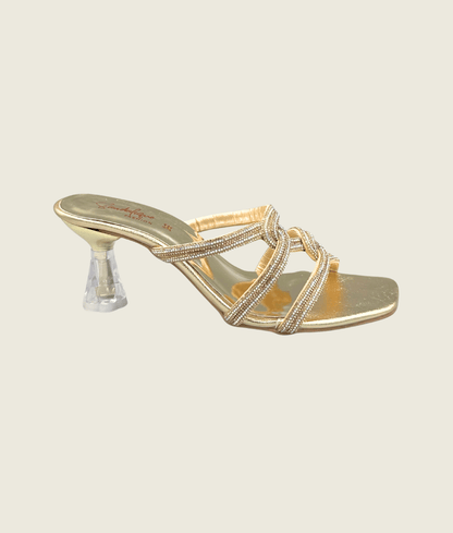 Glam Knot Crystal Heels - MH1005