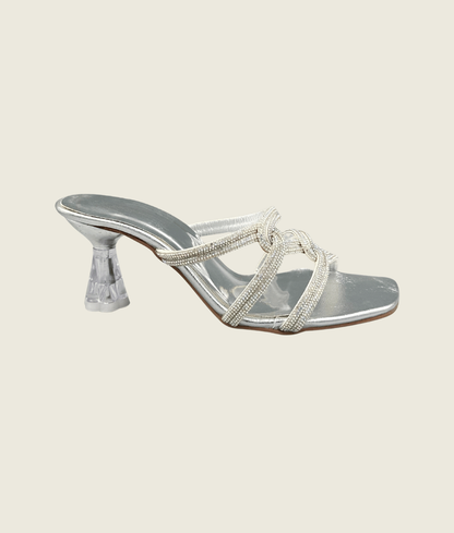 Glam Knot Crystal Heels - MH1005