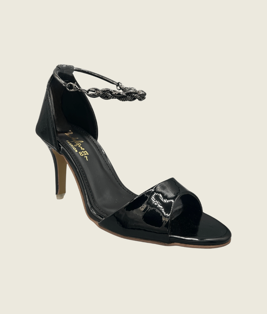 HH10028BL Chained Buckle Stiletto Heels
