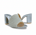 HH10047 Embellished Block Heel Mule