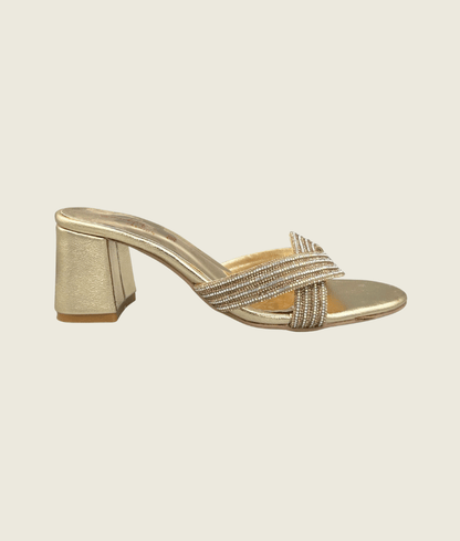 Luster-Knot Block Mules - MH10041