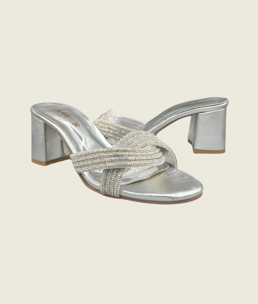 Luster-Knot Block Mules - MH10041