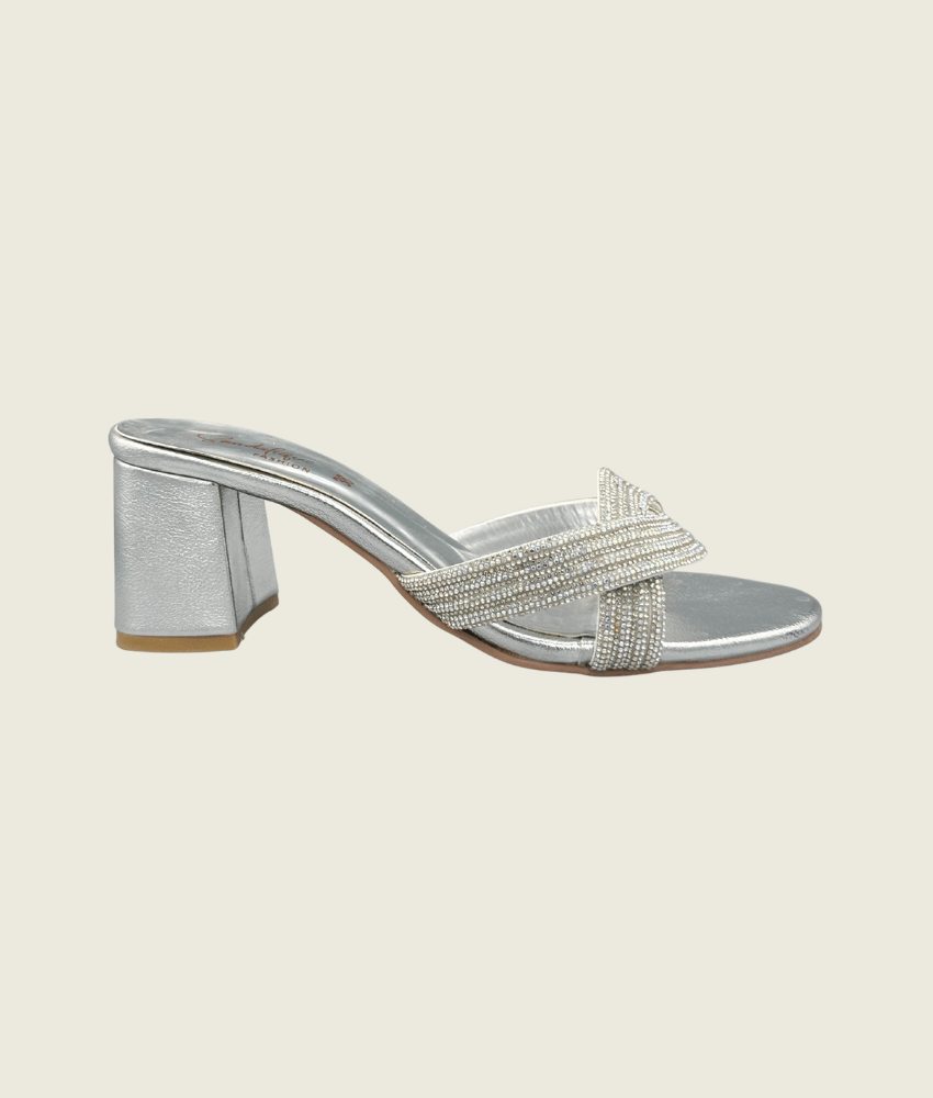 Luster-Knot Block Mules - MH10041