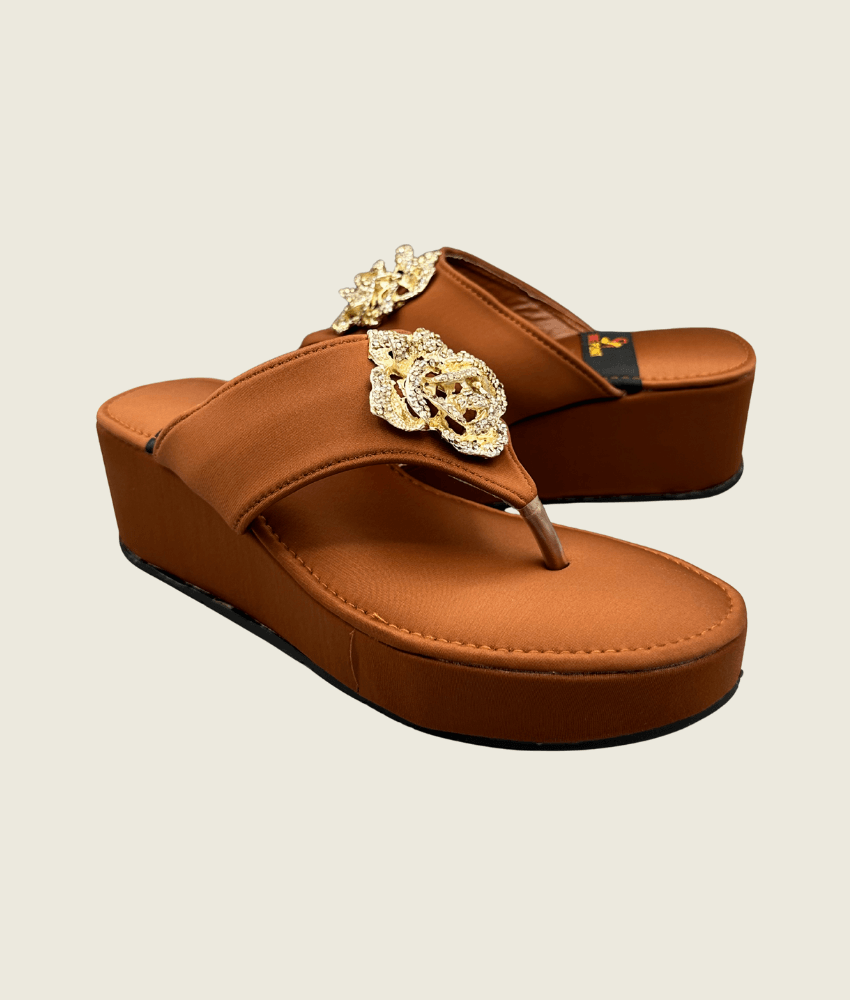 Midnight Bloom Wedge Slipper - FT10025