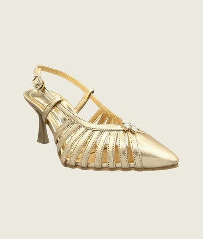 Petal Cage Slingback Heels - HH1008