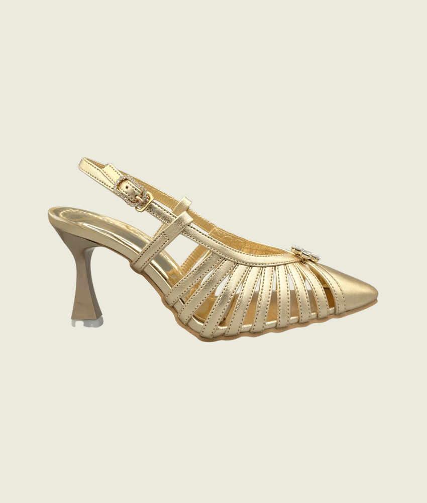Petal Cage Slingback Heels - HH1008