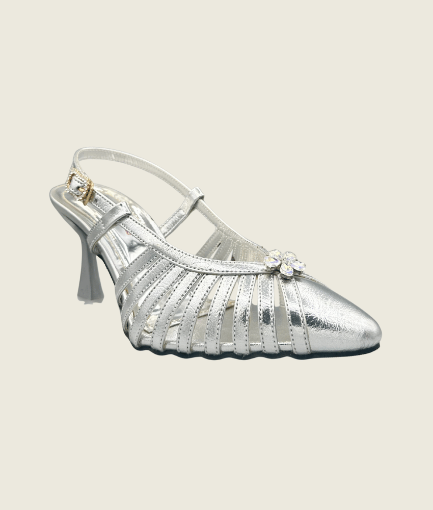 Petal Cage Slingback Heels - HH1008
