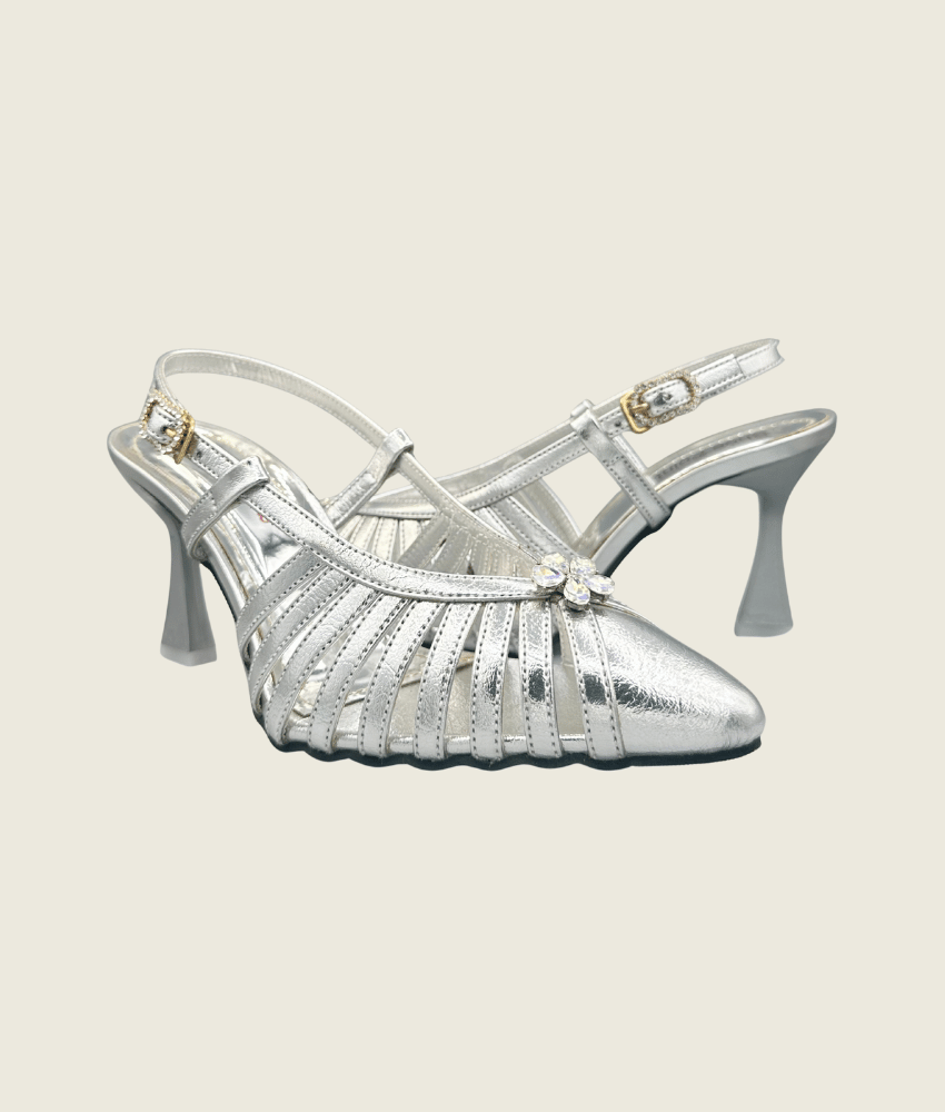 Petal Cage Slingback Heels - HH1008