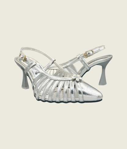 Petal Cage Slingback Heels - HH1008
