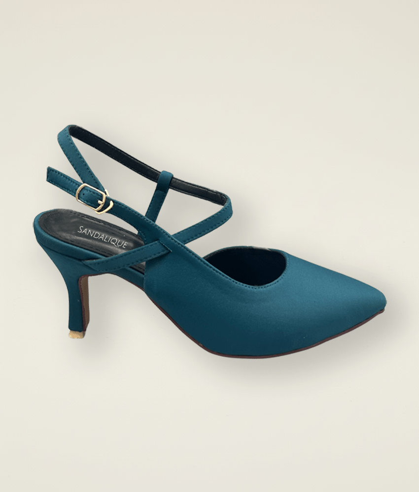 Pointed Toe Cross - Strap Heel - MH10040 - Sandalique Small Heel