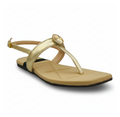 Sadnalique FTS10034 Gold Embellished Flat Sandals