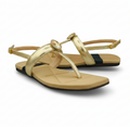 Sadnalique FTS10034 gold Embellished Flat Sandals