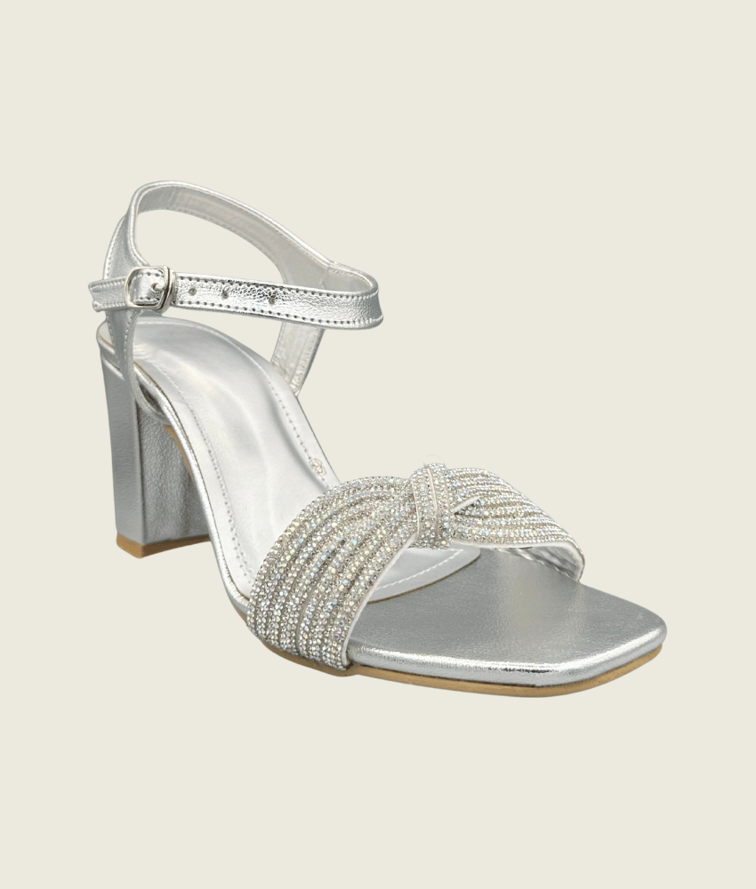 Gleam-Knot Block Heels - HH1006