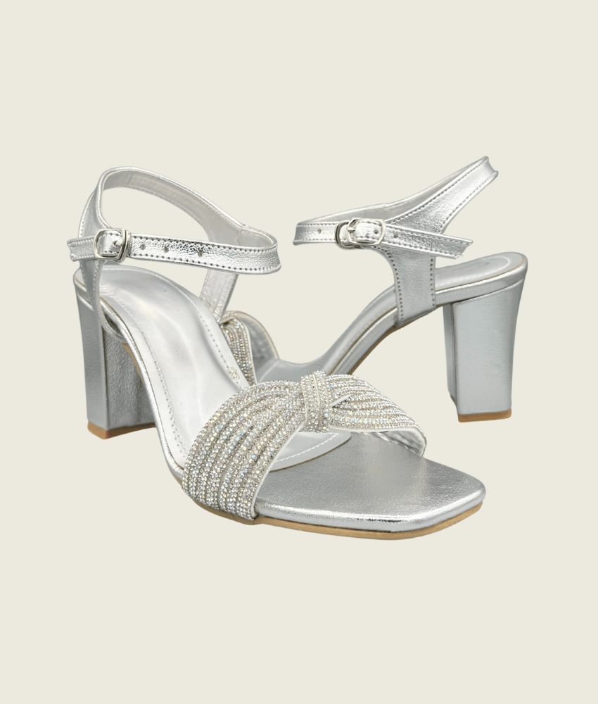 Gleam-Knot Block Heels - HH1006