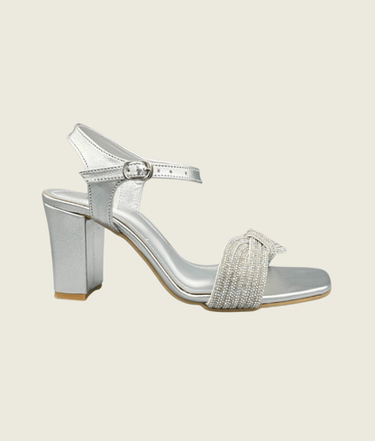 Gleam-Knot Block Heels - HH1006