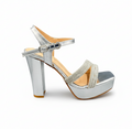 Sandalique 3H1001 Silver Platform High Heel Sandals