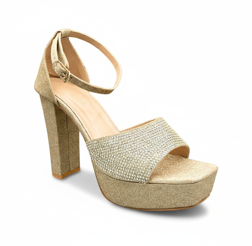 Sandalique 3H1002 Gold SkyHigh Luxe Platform Heels