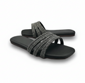 Sandalique FT10010 Black2 Crystal Wave Flats