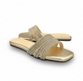 Sandalique FT10010 Gold1 Crystal Wave Flats
