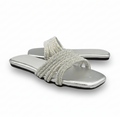 Sandalique FT10010 Silver1 Crystal Wave Flats