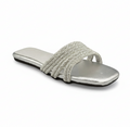 Sandalique FT10010 Silver Crystal Wave Flats