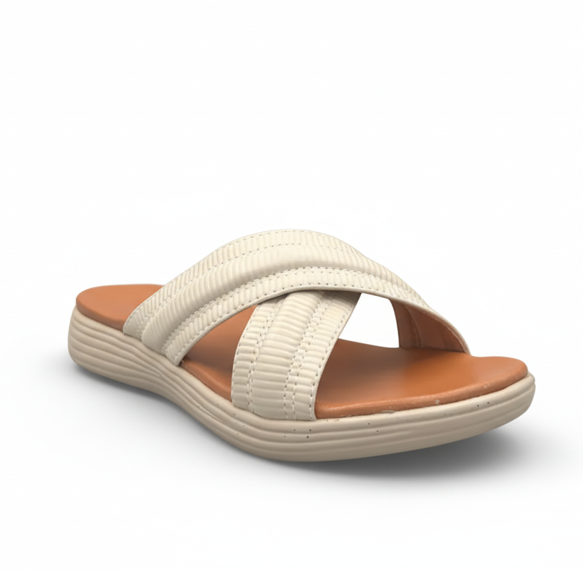 Sandalique FT10017OW Comfort Cross Strap Casual Shoes