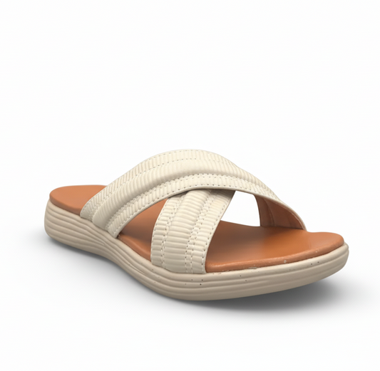 Sandalique FT10017OW Comfort Cross Strap Casual Shoes