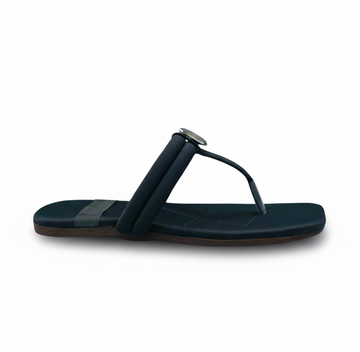 Sandalique FT10033 Black Crystal Accent Flats
