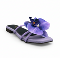 Sandalique FT10037 Purple Orchid Bloom Statement Flats