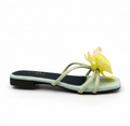 Sandalique FT10037 Yellow Orchid Bloom Statement Flats