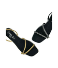 Sandalique FT10038 Crystal Strap Flat Sandals
