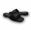 Sandalique FT1003 Black1 Urban Grace Buckle Flats