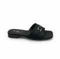 Sandalique FT1003 Black2 Urban Grace Buckle Flats