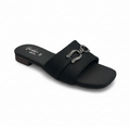 Sandalique FT1003 Black Urban Grace Buckle Flats