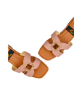 Sandalique FT1003 Pink Classic Buckle Strap Flats