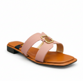 Sandalique FT1003 Pink Classic Buckle Strap Flats