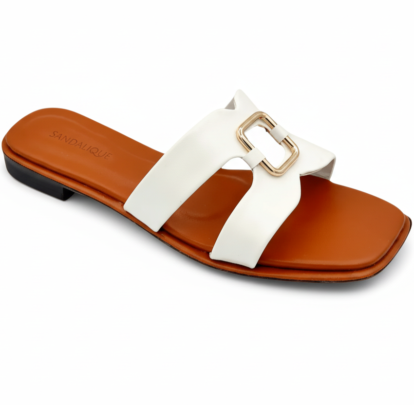 Sandalique FT1003 Classic Buckle Strap Flats