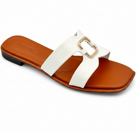 Sandalique FT1003 Classic Buckle Strap Flats