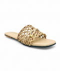 Sandalique FT10048 Beige Woven Comfort Slip-On Flats