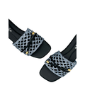Sandalique FT10048 Black Woven Comfort Slip-On Flats
