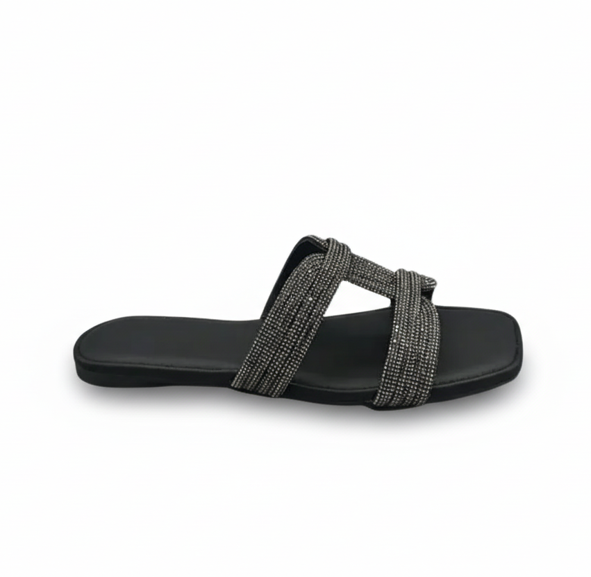 Sandalique FT1006 Grey1 GleamKnot Flats