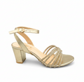 Sandalique HH10012 Gold1 Eleganza Block Heels