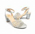 Sandalique HH10012 Silver1 Eleganza Block Heels