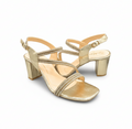 Sandalique HH10016 Gold2 LuxeStrap Block Heels