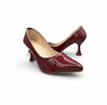 Sandalique HH10022 Maroon Gloss Prism Heels