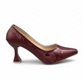 Sandalique HH10022 Maroon Gloss Prism Heels