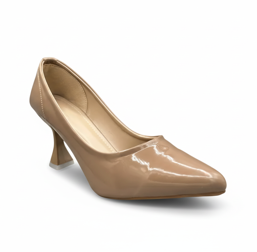 Sandalique HH10022 Nude Gloss Prism Heels
